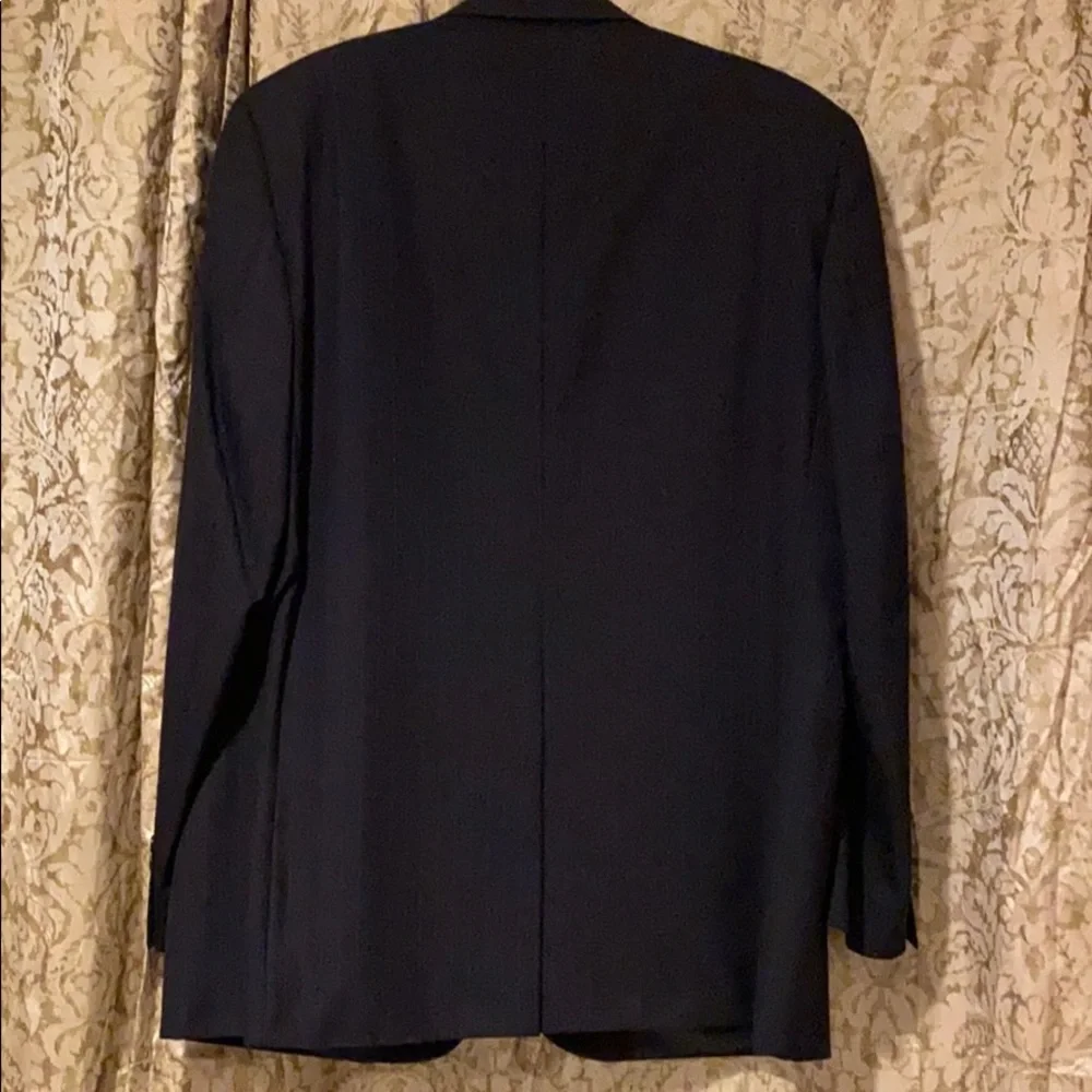 ~Burberry~ Dark Blue with Light Blue Pinstripe Suit Jacket